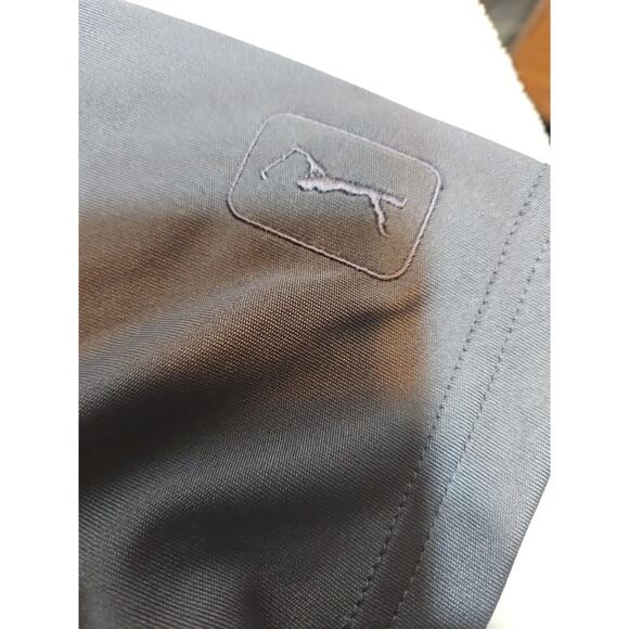 PGA Tour 2XL Striped Men's Polo Shirt Short Sleeve Gray W/ Blue Stripe - Picture 4 of 7